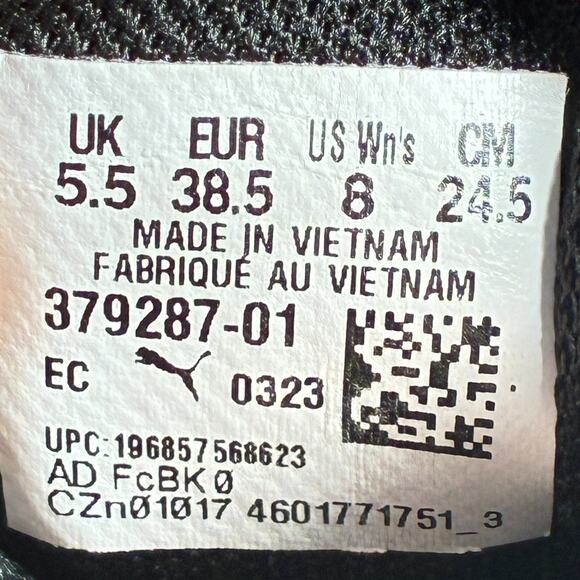 Puma Star Vital Refresh Black White Running Shoes Sneakers 379287-01 Womens Sz 8 - Picture 9 of 10